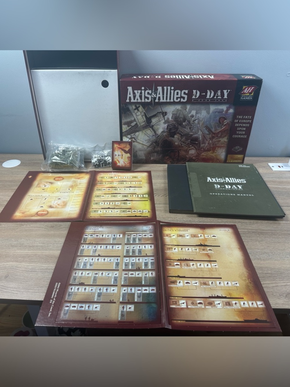 Axis & Allies D Day June 6 1944 Board Game New Open Box Sealed game pieces